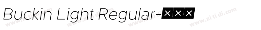 Buckin Light Regular字体转换